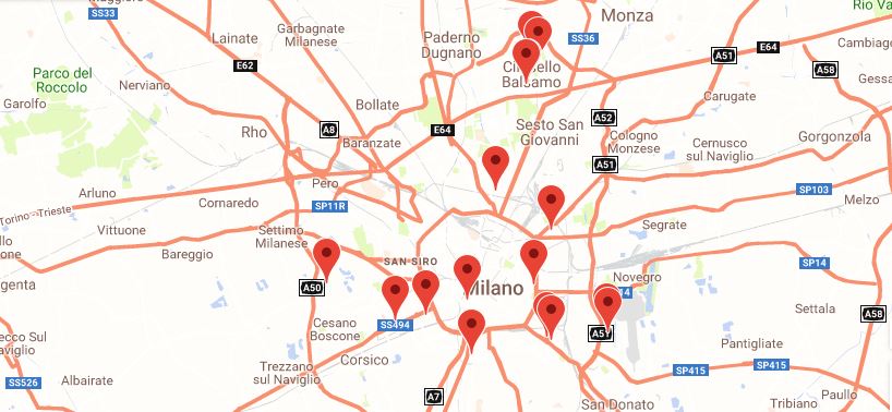 mappa con i nostri centri